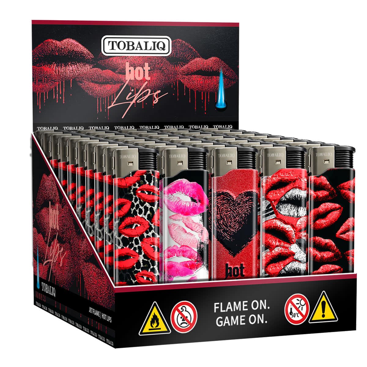 41777_d TOBALIQ, Jet Flame 3D Metallic, Feuerzeug, Jetflamme, Sturmfeuerzeug, nachfüllbar, Metalloptik, Piezo, Gasfeuerzeug, Qualität