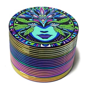 TOBALIQ Metal Herbal Grinder "Rainbow Royal Cannabis", 6er Display