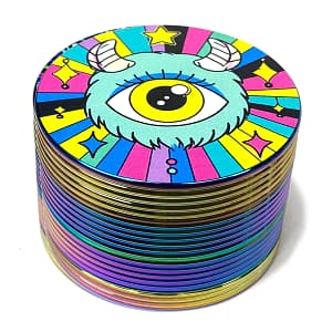TOBALIQ Metal Herbal Grinder "Rainbow Royal Colorplay", 6er Display