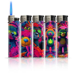 TOBALIQ, Jet Flame 3D Metallic, Feuerzeug, Jetflamme, Sturmfeuerzeug, nachfüllbar, Metalloptik, Piezo, Gasfeuerzeug, Qualität